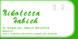 nikoletta habich business card